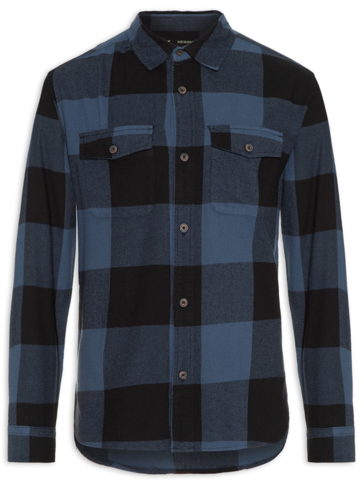 Camisa Masculina Manga Longa Azul Hering