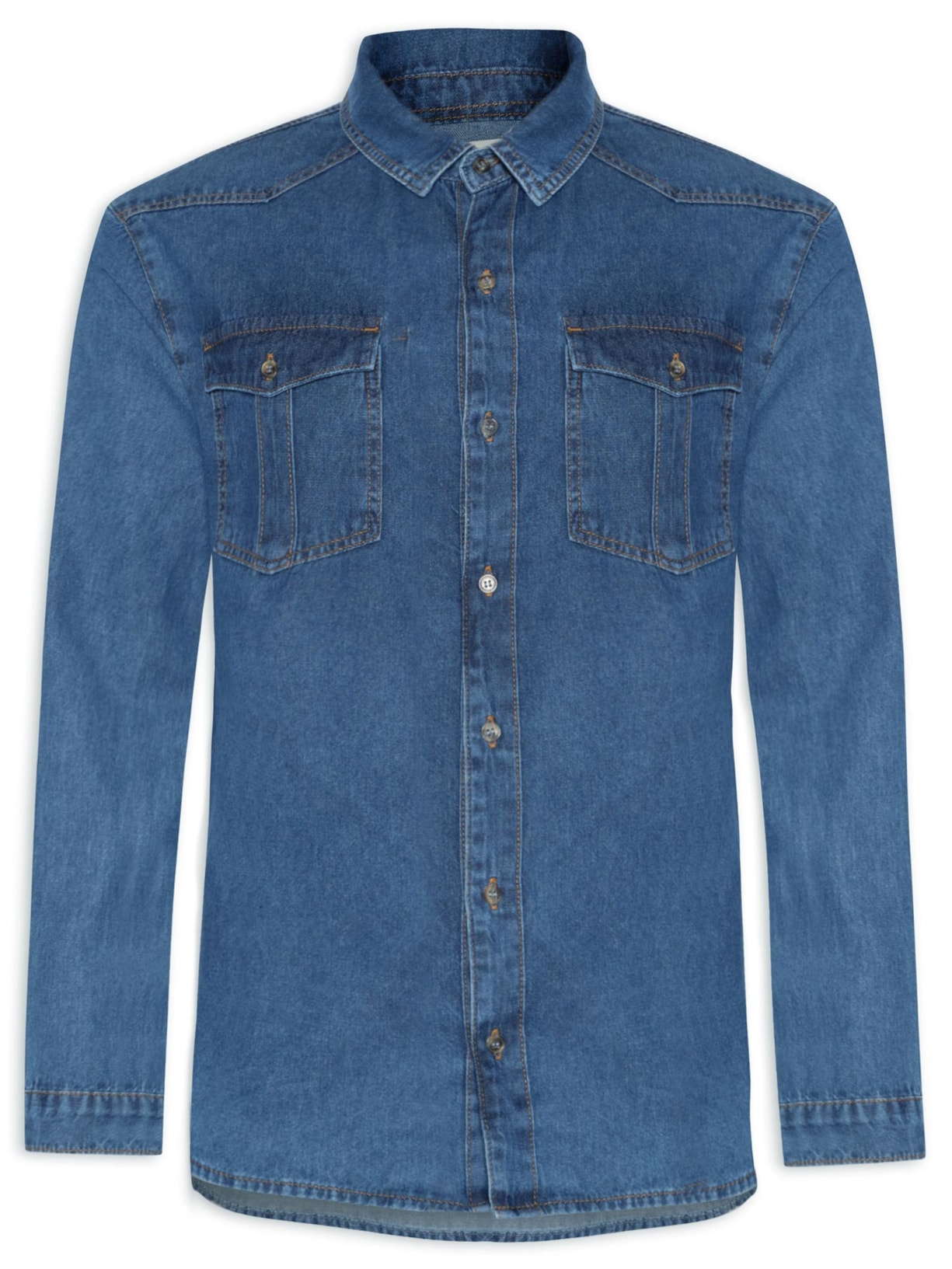 Camisa Masculina Manga Longa - Azul