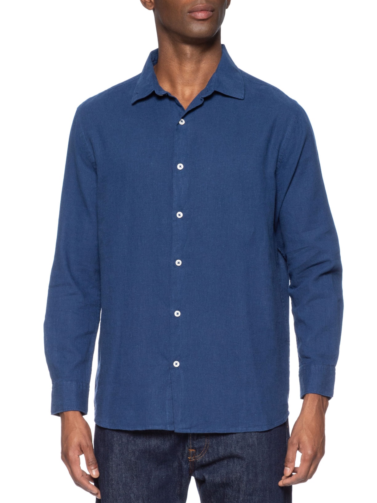 Camisa Masculina Manga Longa Azul Hering
