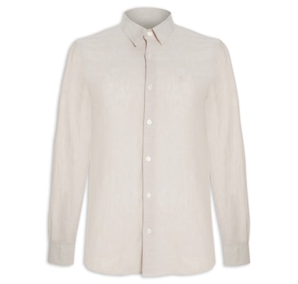 Camisa Masculina Manga Longa - Bege
