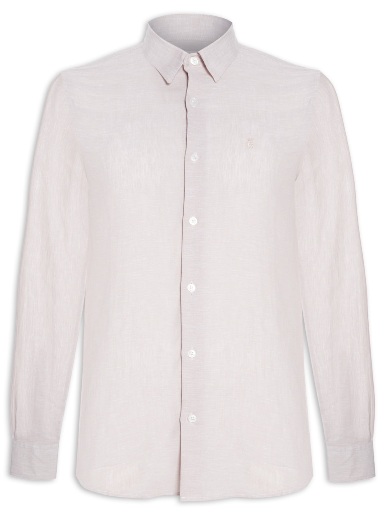 Camisa Masculina Manga Longa - Bege