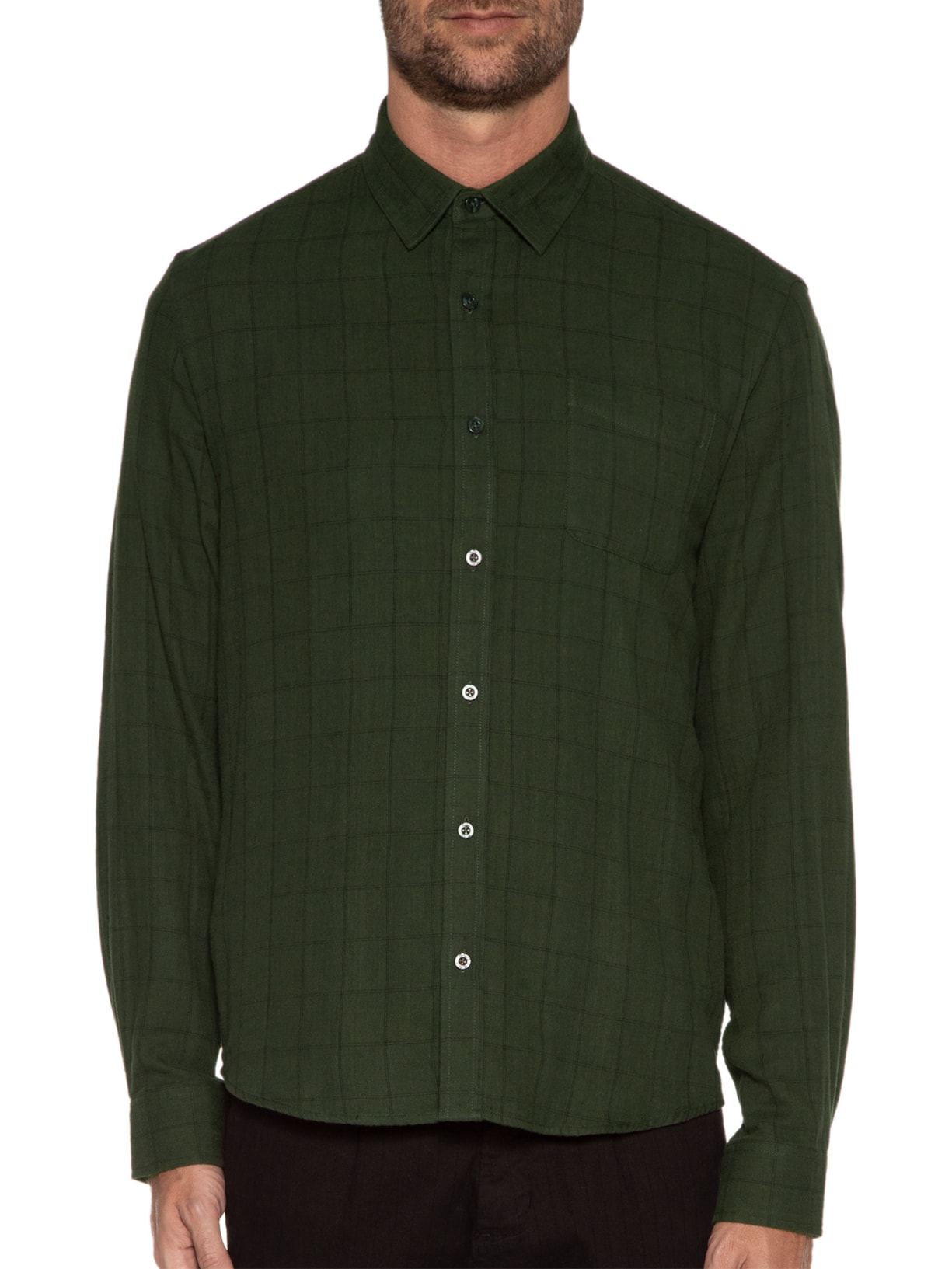 Camisa Masculina Manga Longa Bourbon Verde Foxton