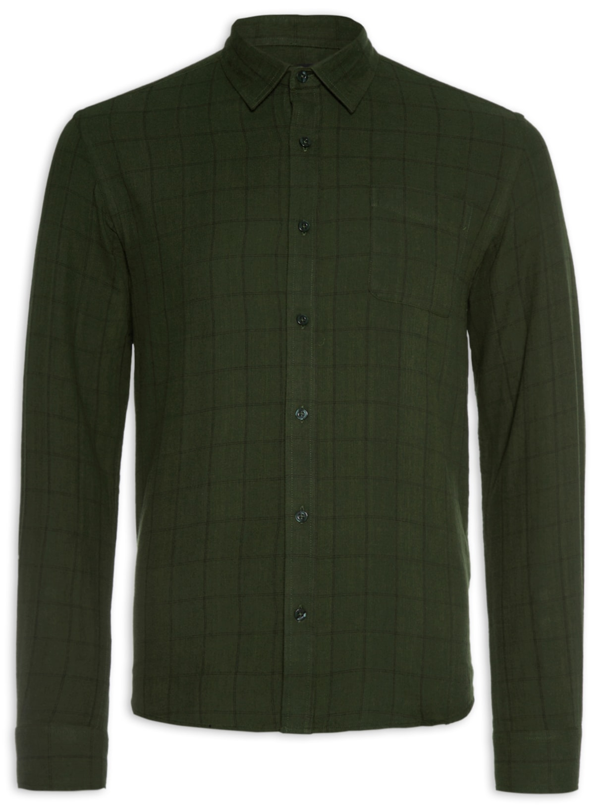 Camisa Masculina Manga Longa Bourbon Verde Foxton