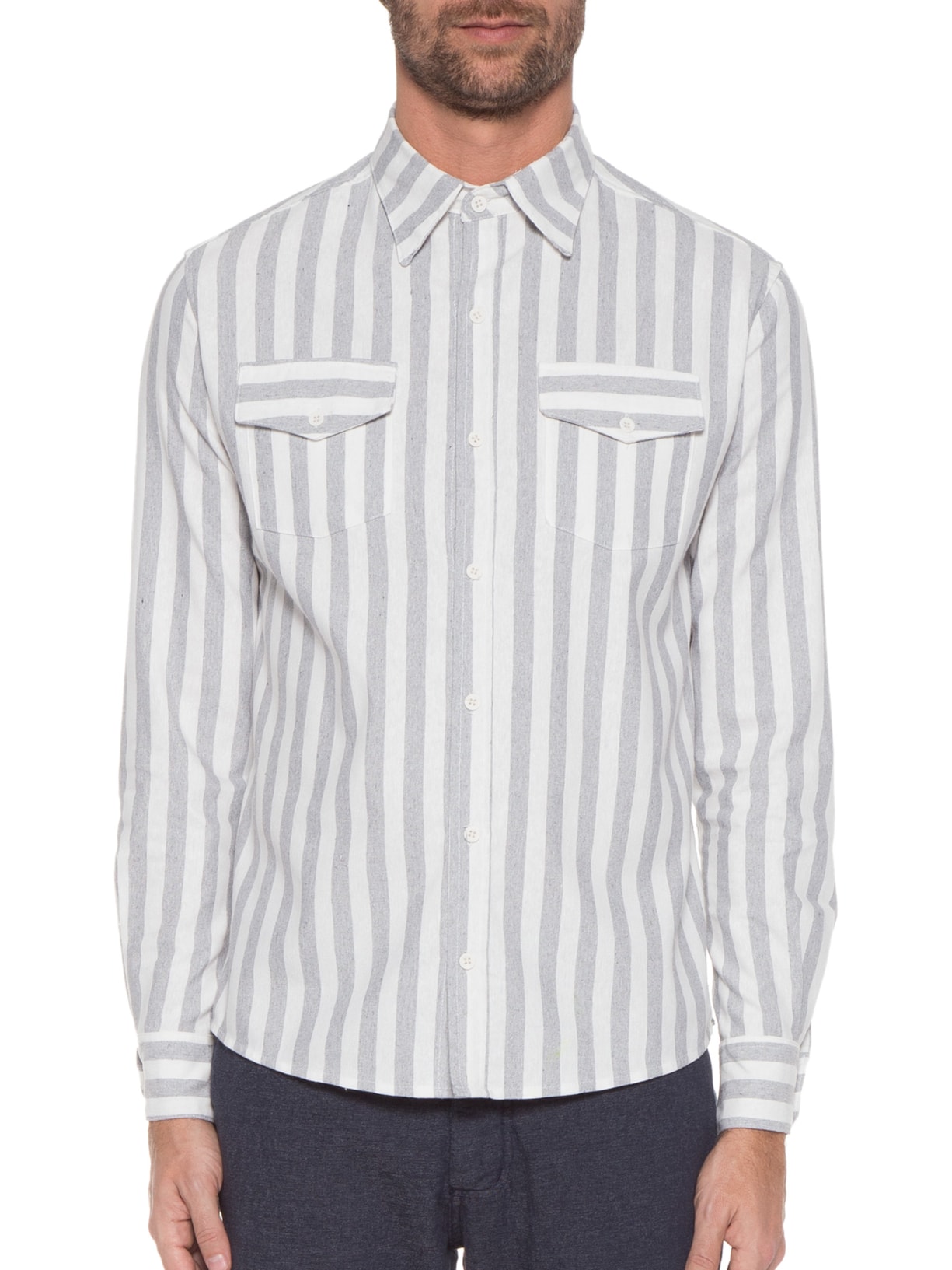 Camisa Masculina Manga Longa Búzios Cinza Be.each