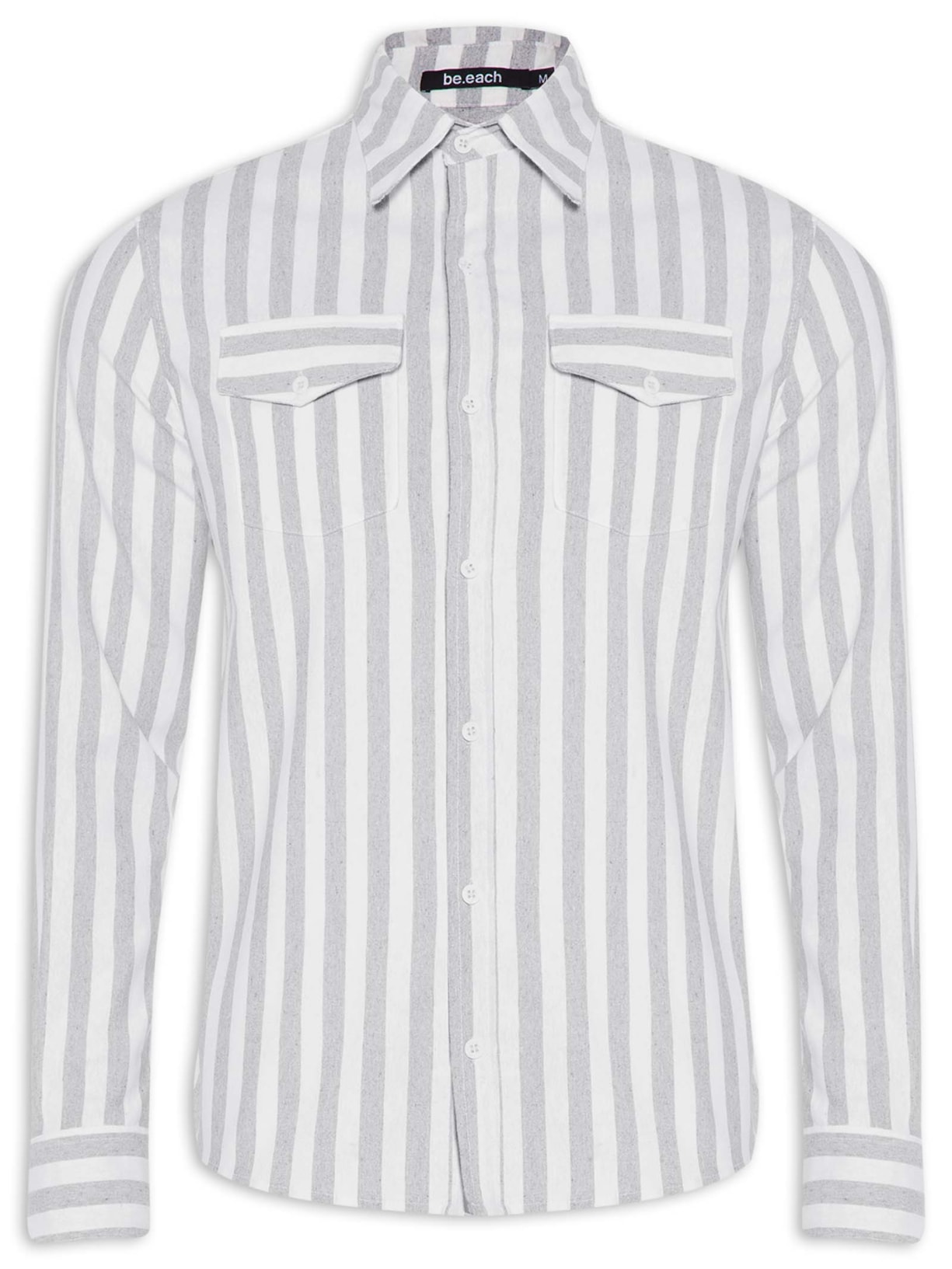 Camisa Masculina Manga Longa Búzios - Cinza