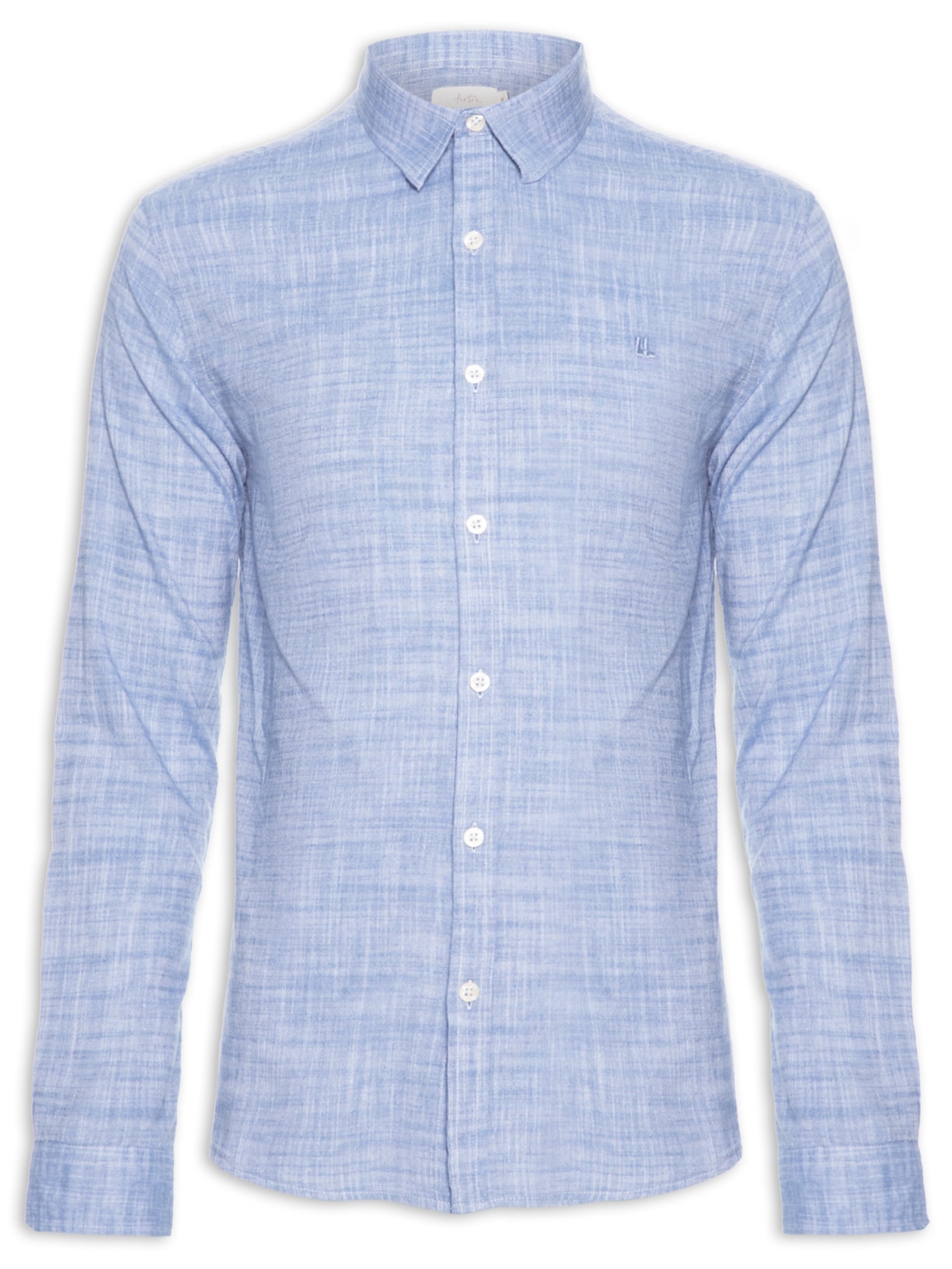 Camisa Masculina Manga Longa Búzios New - Azul