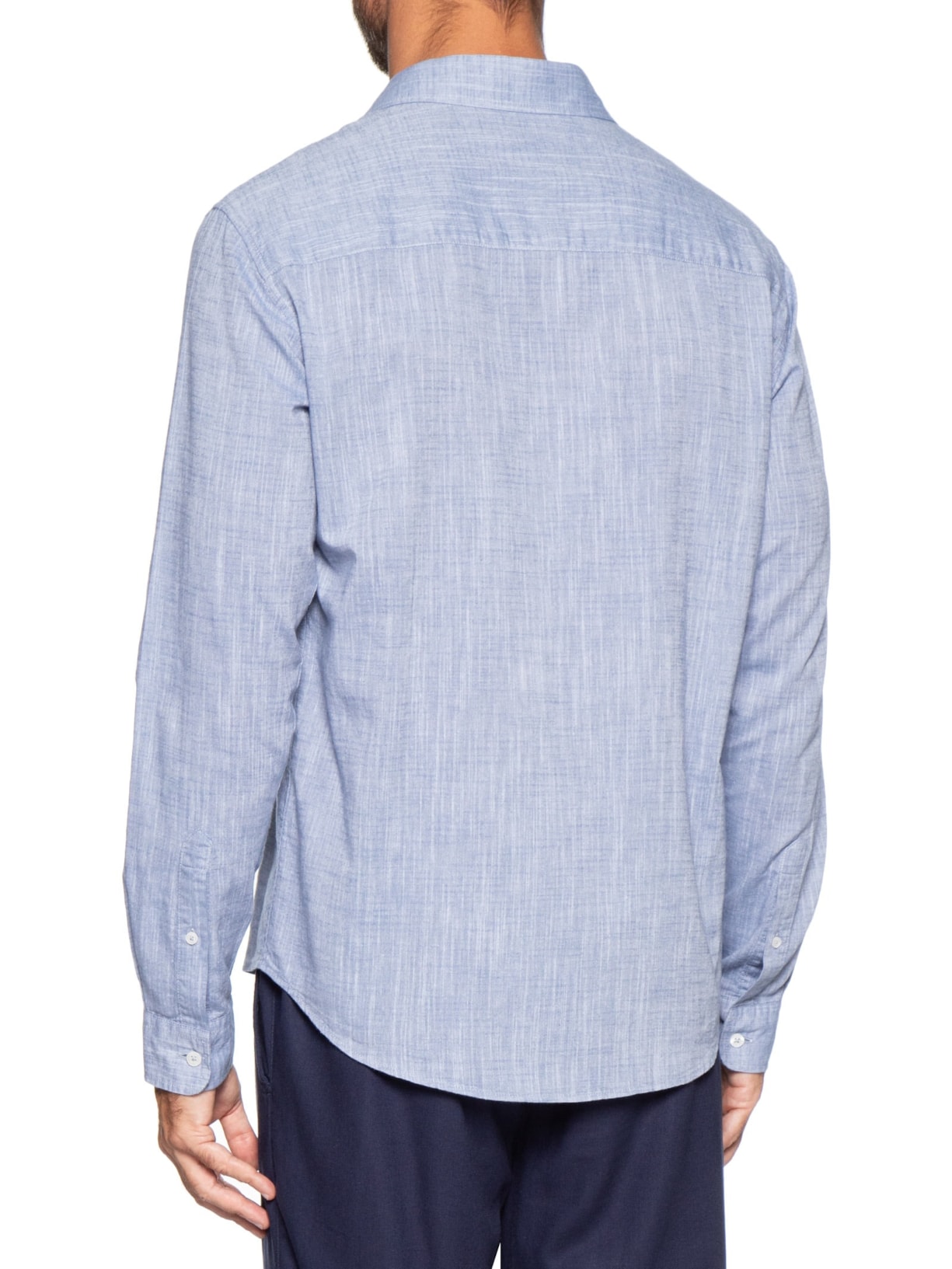 Camisa Masculina Manga Longa Buzios New Azul Foxton