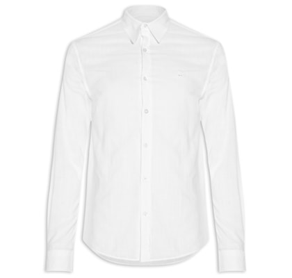 Camisa Masculina Manga Longa Buzios New - Branco