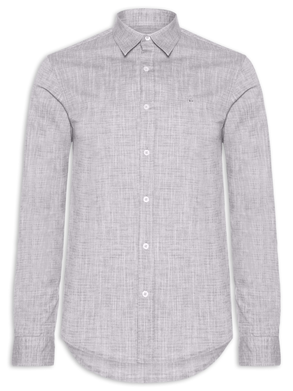 Camisa Masculina Manga Longa Buzios New Cinza Foxton