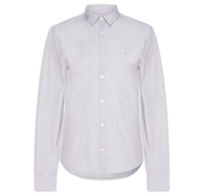 Camisa Masculina Manga Longa Cerrado - Cinza