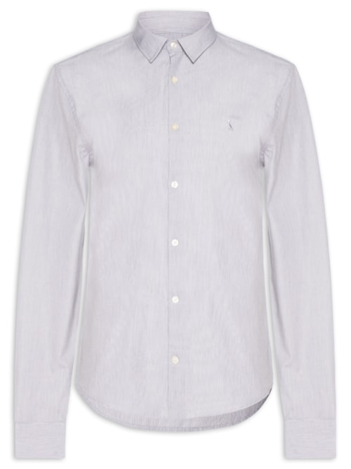 Camisa Masculina Manga Longa Cerrado - Cinza