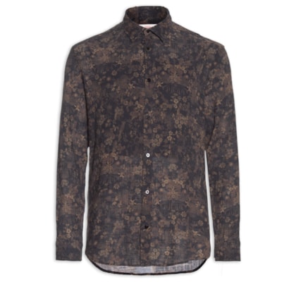 Camisa Masculina Manga Longa Ciclo Golden - Preto