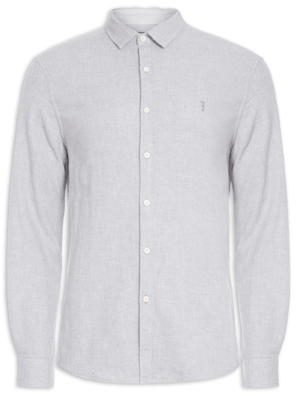 Camisa Masculina Manga Longa - Cinza