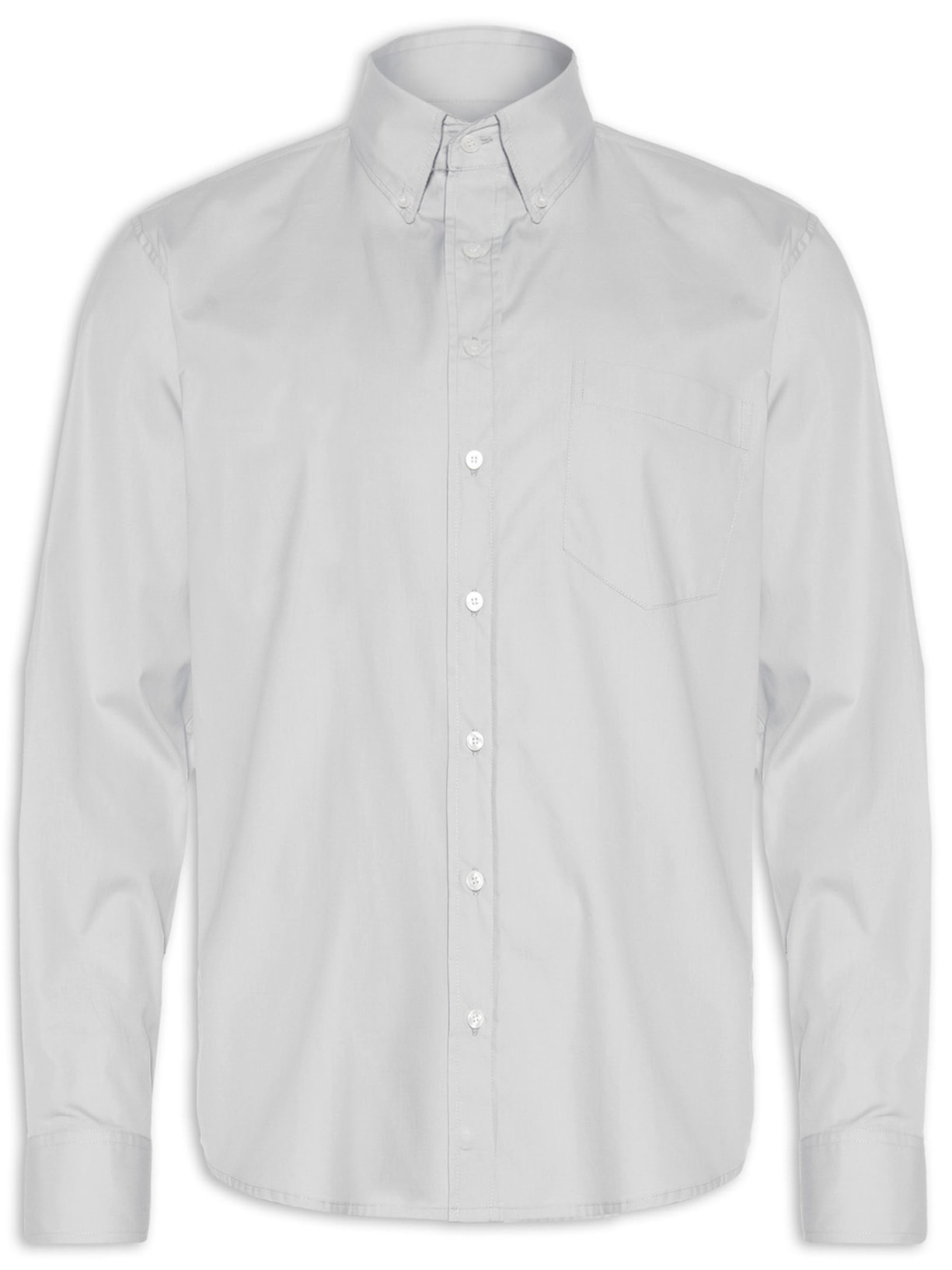 Camisa Masculina Manga Longa - Cinza