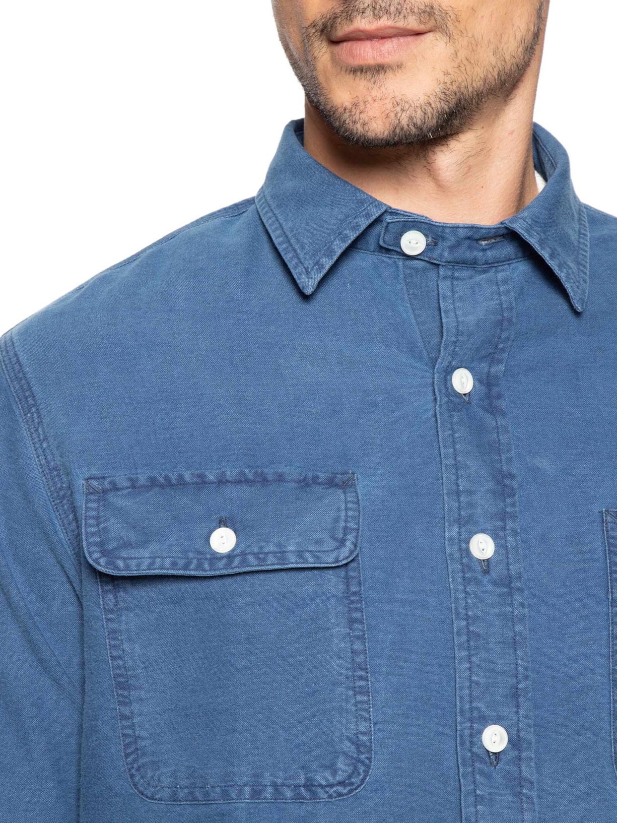 Camisa Masculina Manga Longa Classic Fit Indigo – Azul Polo Ralph Lauren