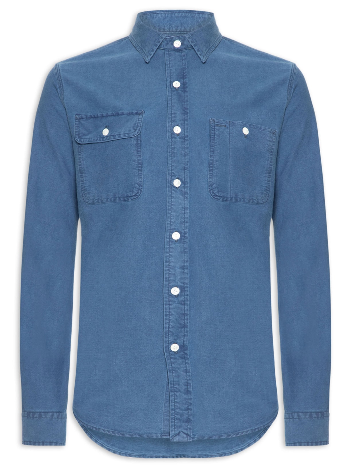 Camisa Masculina Manga Longa Classic Fit Indigo – Azul Polo Ralph Lauren