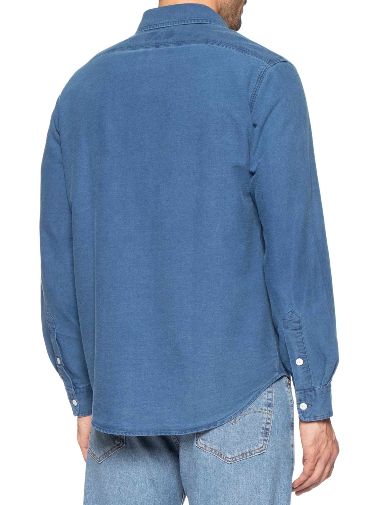 Camisa Masculina Manga Longa Classic Fit Indigo – Azul Polo Ralph Lauren