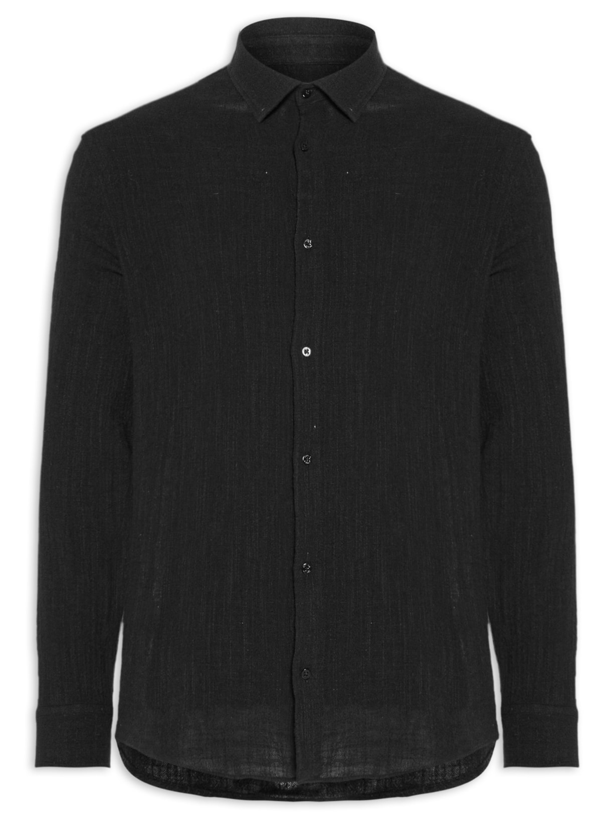 Camisa Masculina Manga Longa Classic Ristic Preto Osklen