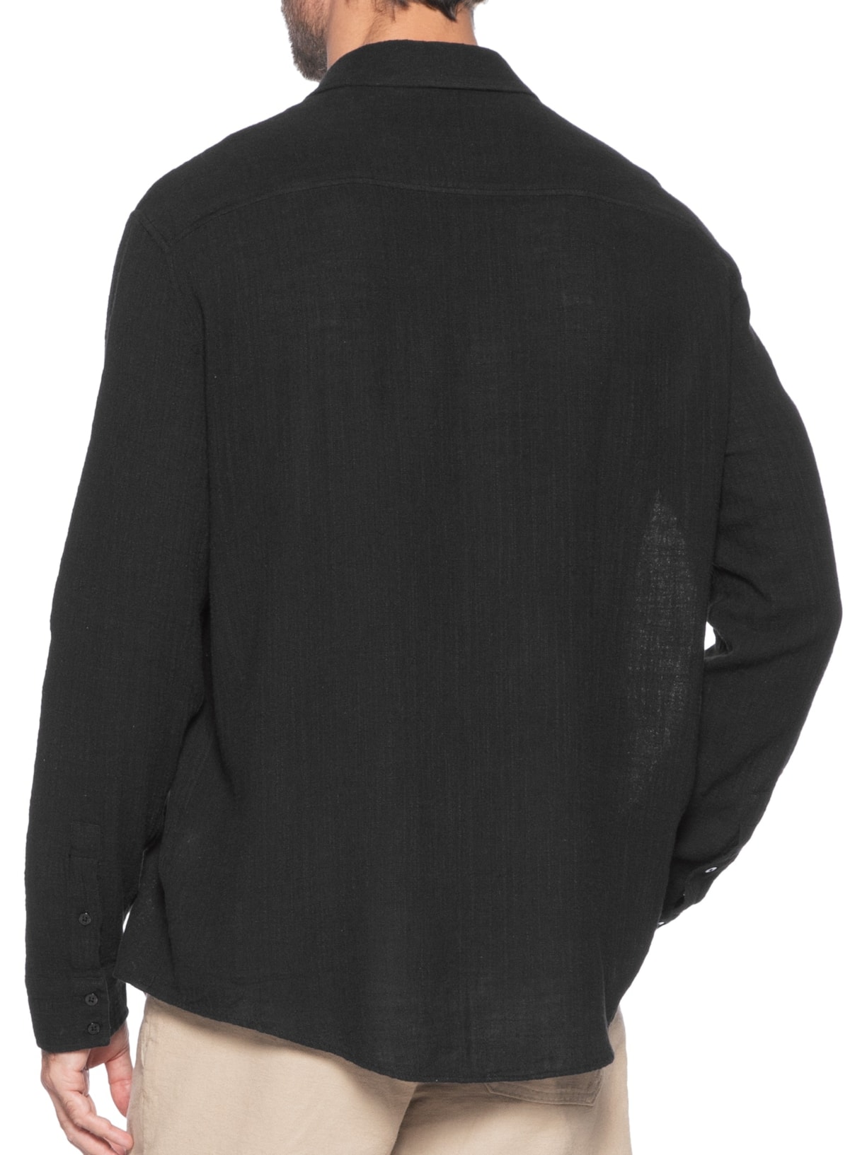 Camisa Masculina Manga Longa Classic Ristic Preto Osklen