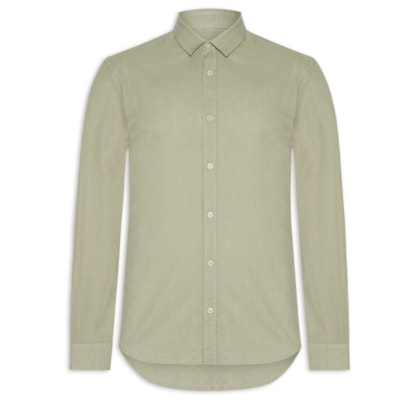 Camisa Masculina Manga Longa Como - Bege