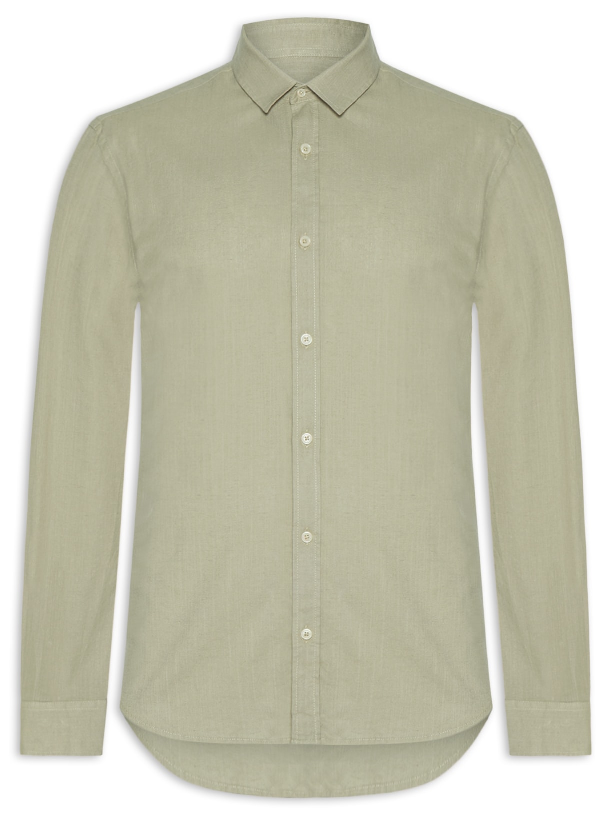 Camisa Masculina Manga Longa Como - Bege