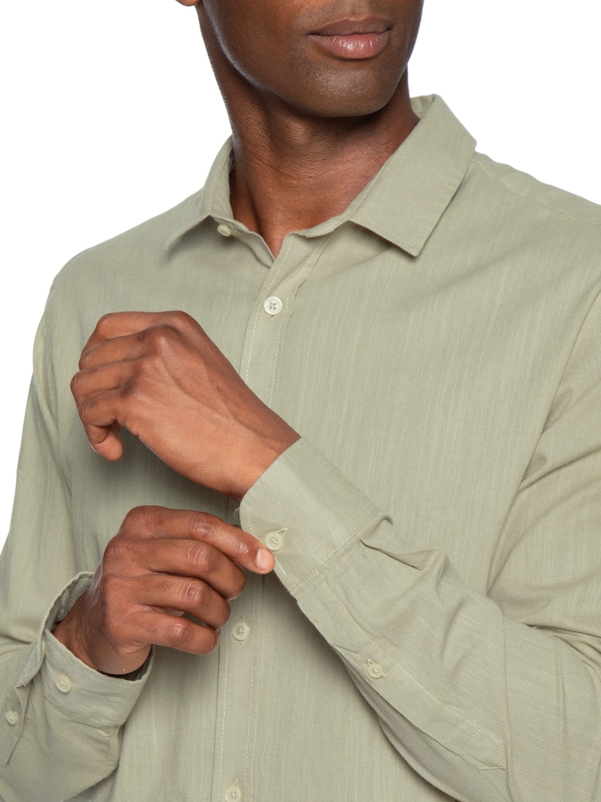 Camisa Masculina Manga Longa Como Bege Reserva