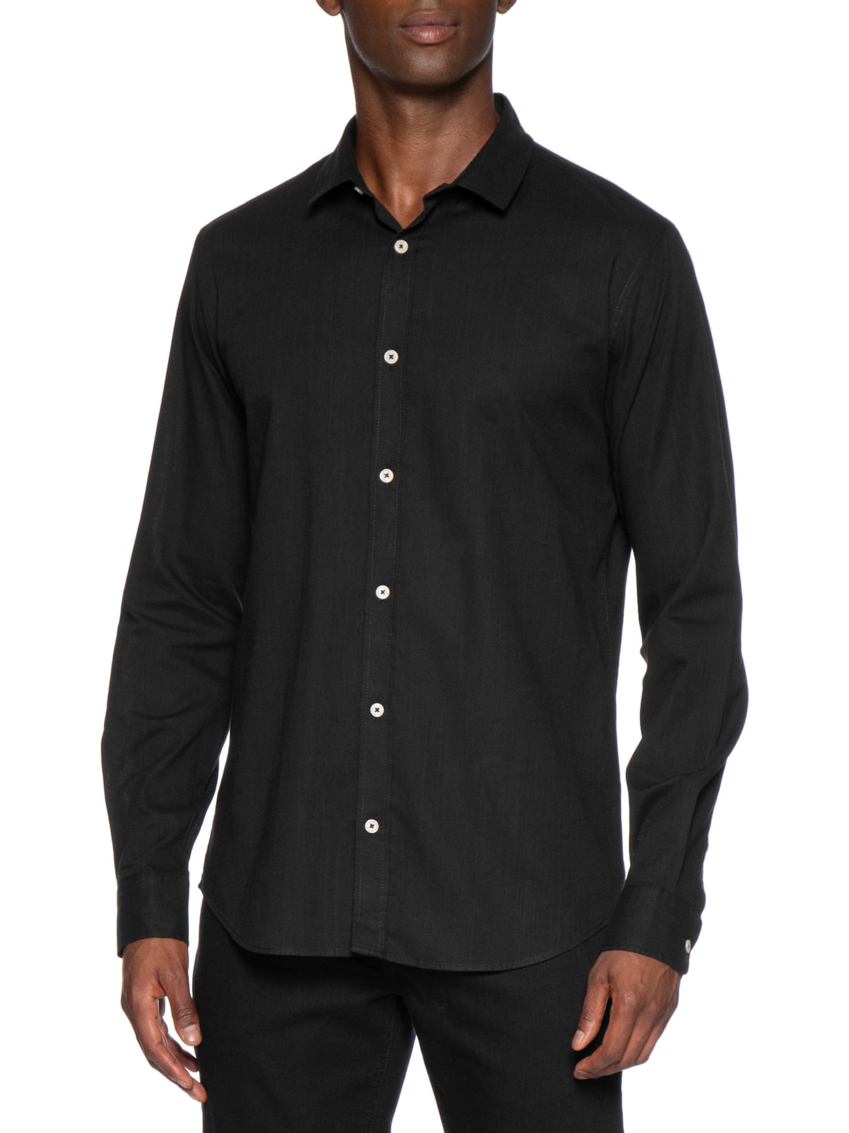 Camisa Masculina Manga Longa Como Preto Reserva