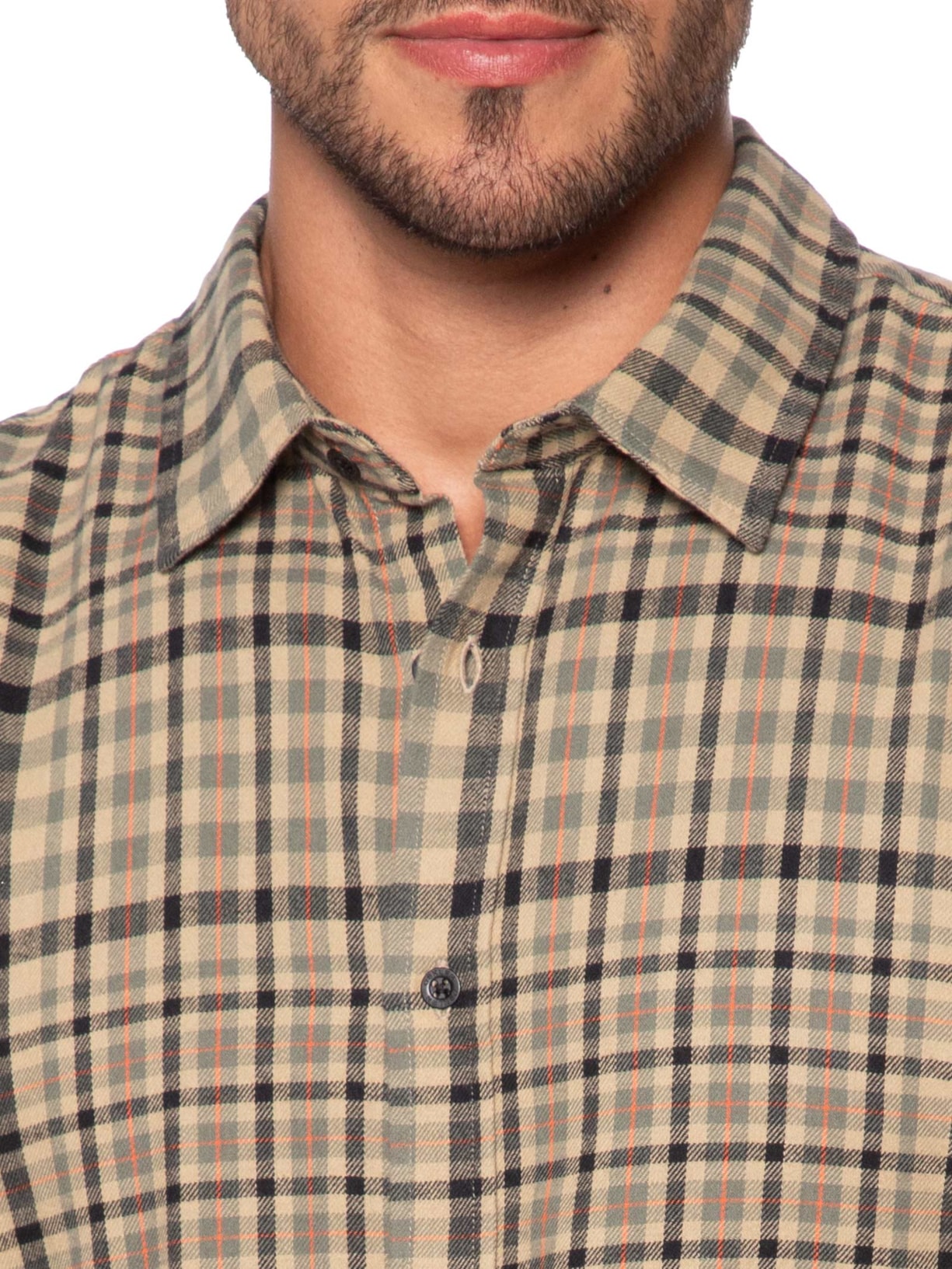 Camisa Masculina Manga Longa Cotton Vintage Wood Verde Osklen