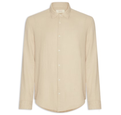 Camisa Masculina Manga Longa Cotton Wavy - Bege
