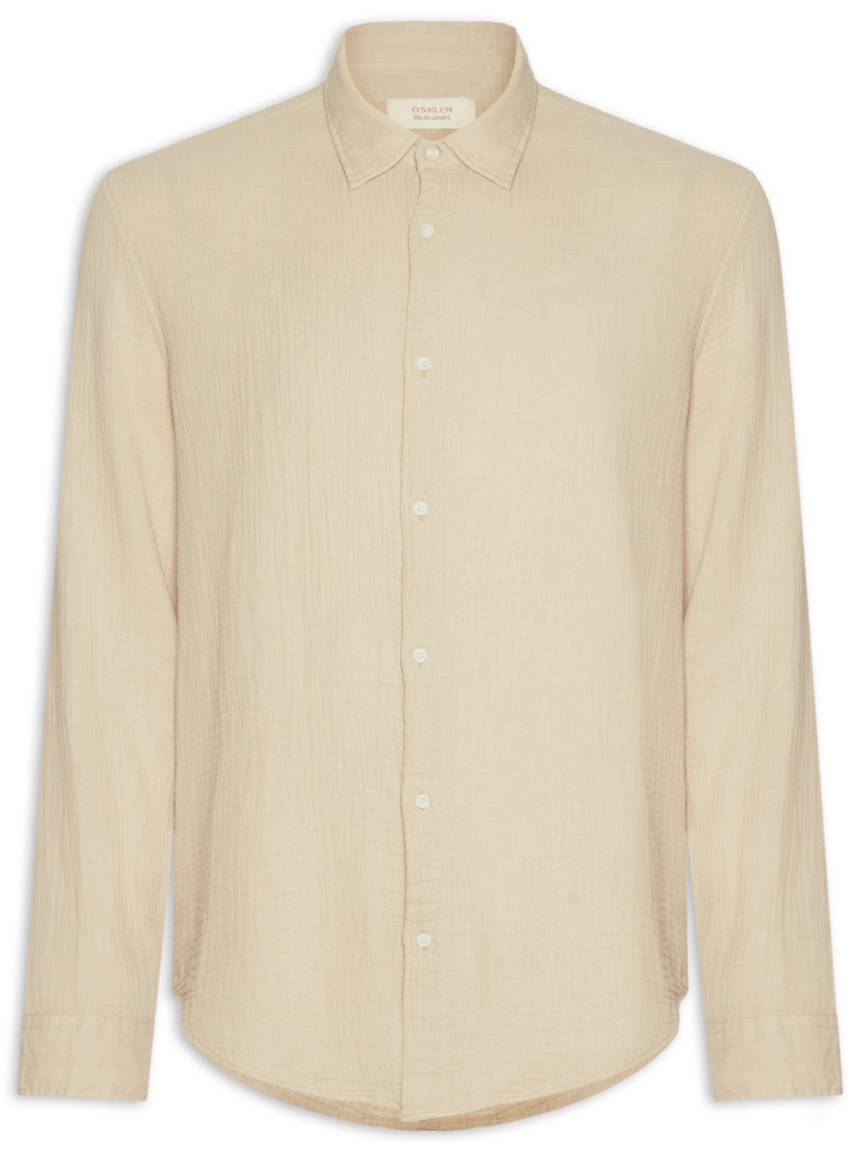 Camisa Masculina Manga Longa Cotton Wavy - Bege