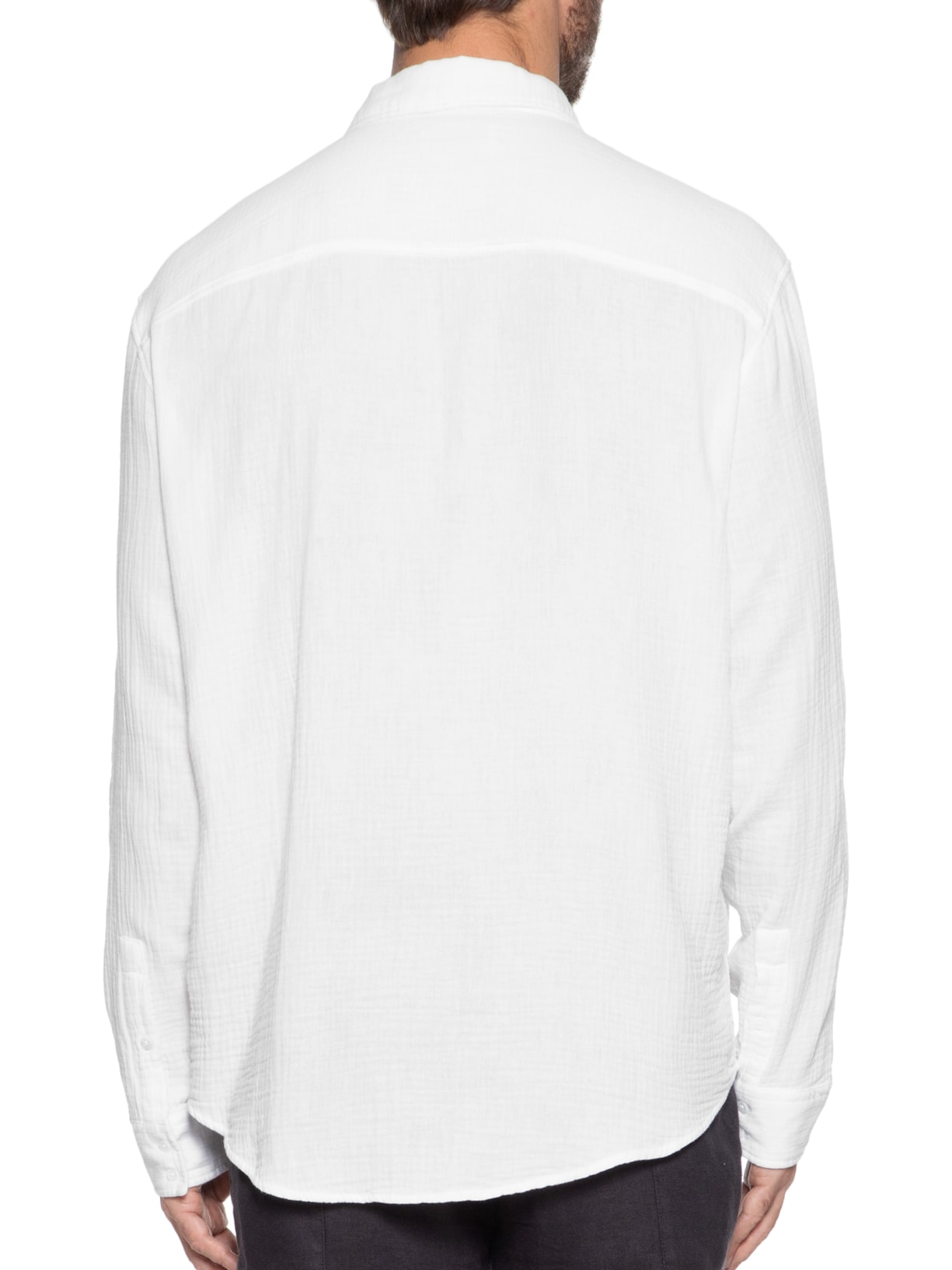 Camisa Masculina Manga Longa Cotton Wavy Branco Osklen