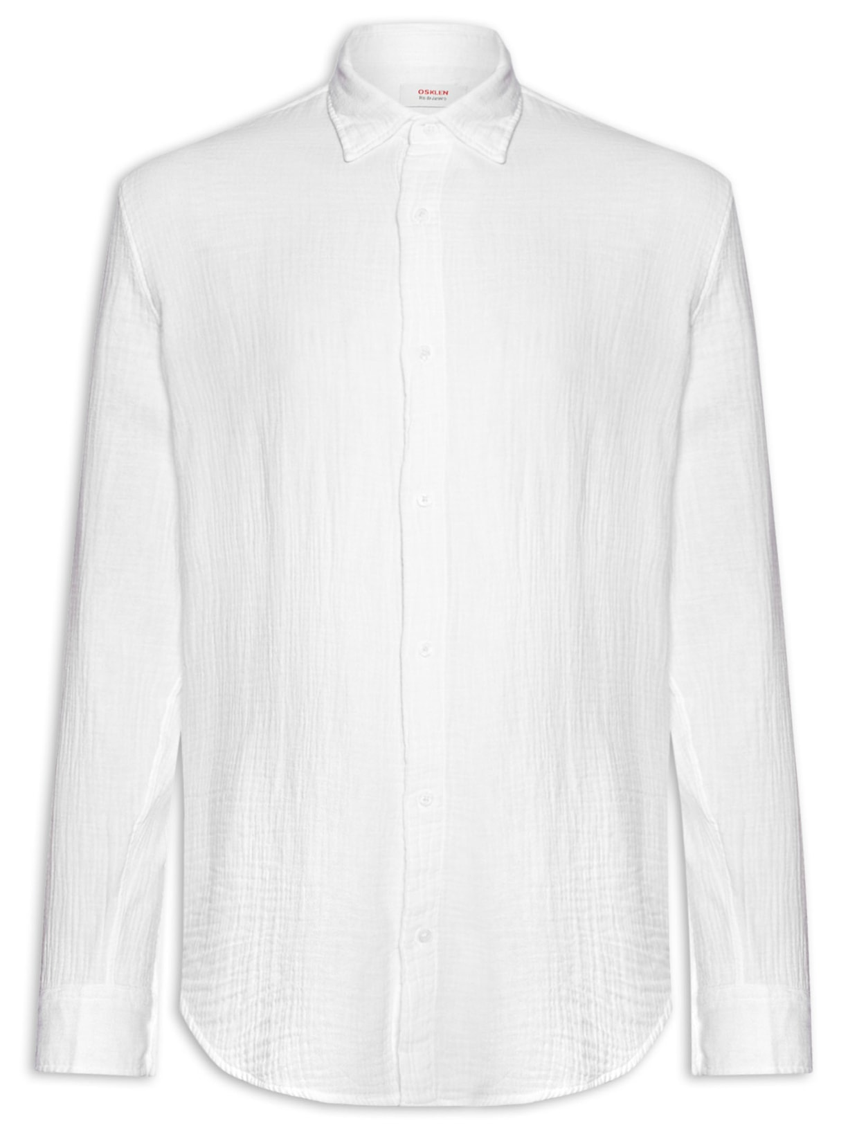 Camisa Masculina Manga Longa Cotton Wavy - Branco