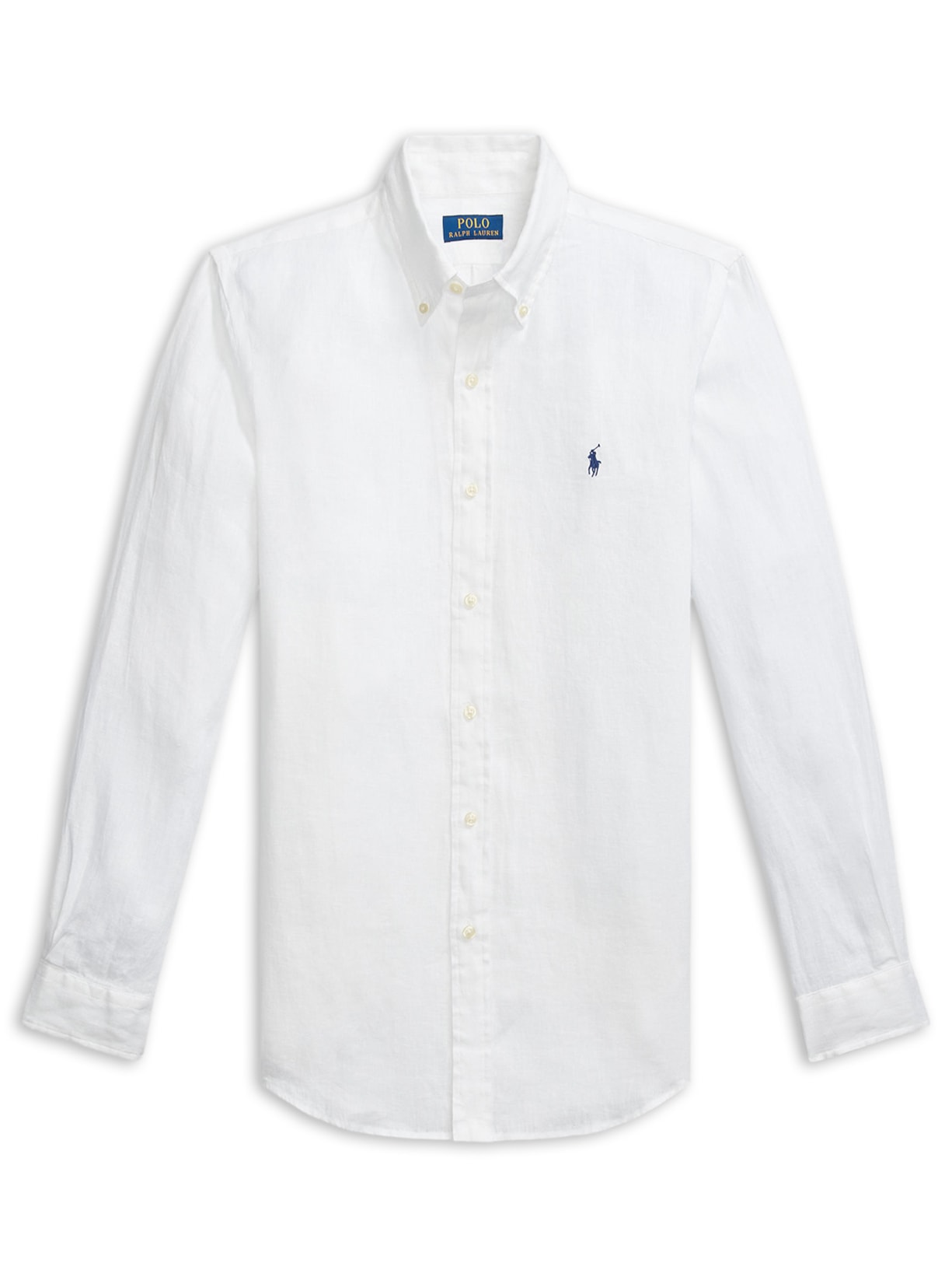 Camisa Masculina Manga Longa Custom Fit Linen - Branco