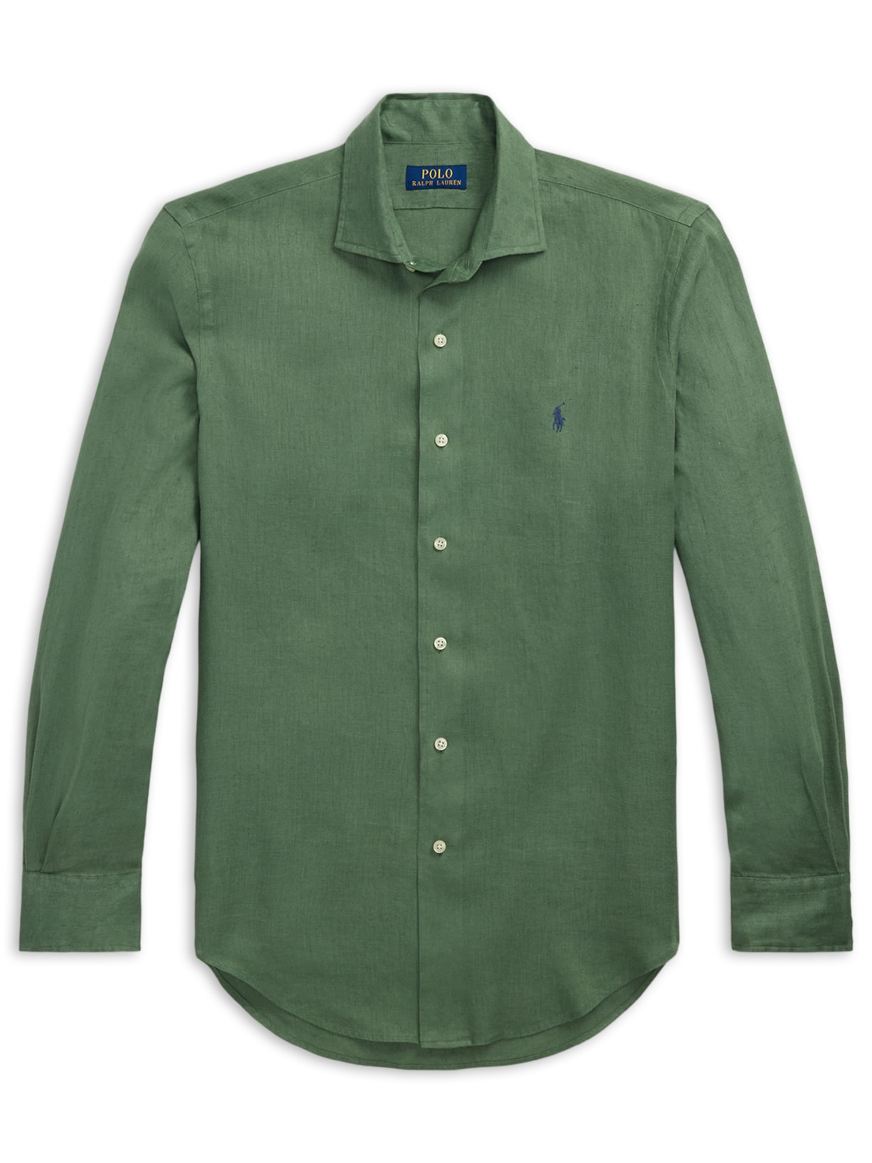 Camisa Masculina Manga Longa Custom Fit Linen - Verde