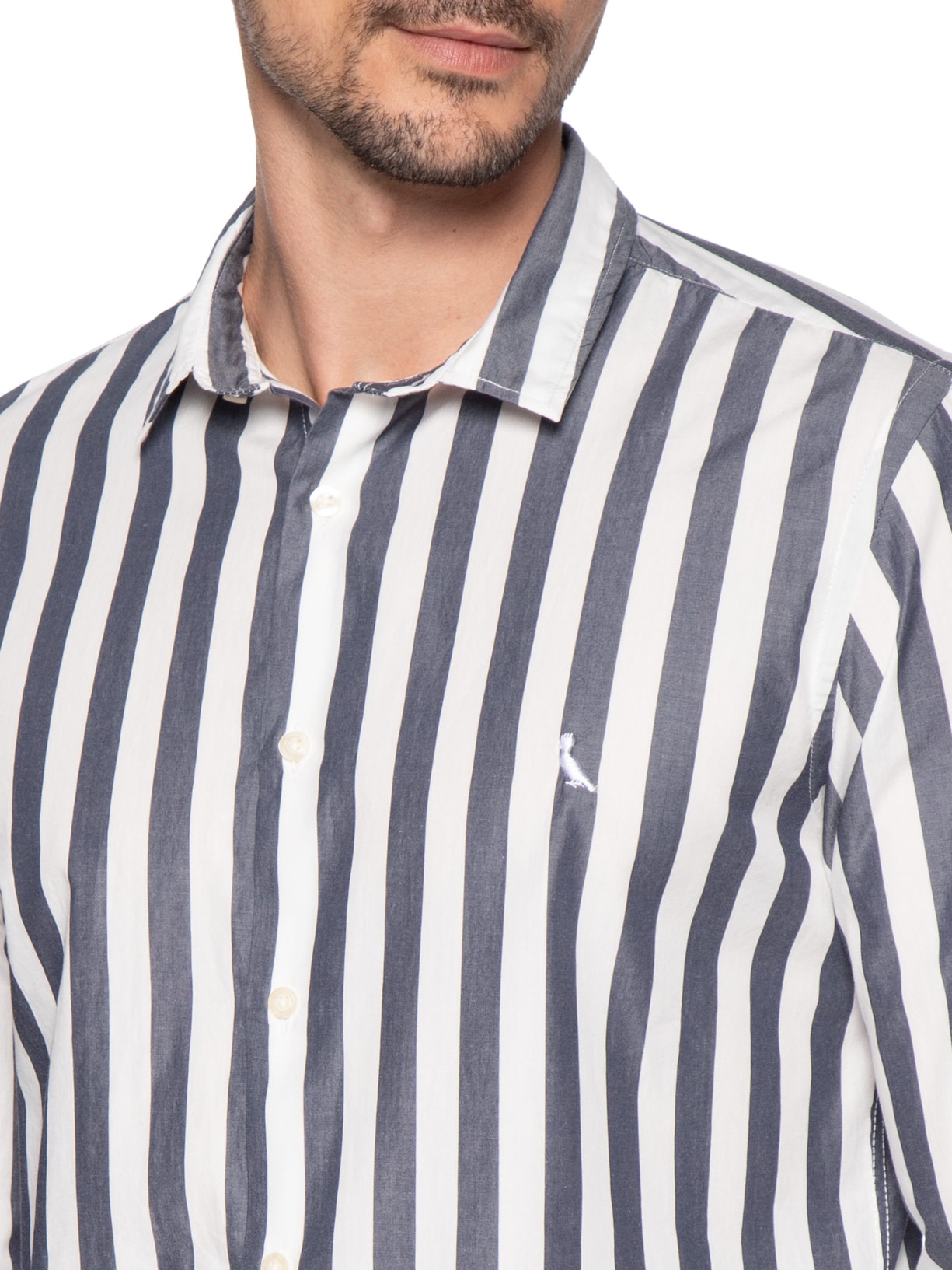Camisa Masculina Manga Longa Erbe Co Azul Reserva