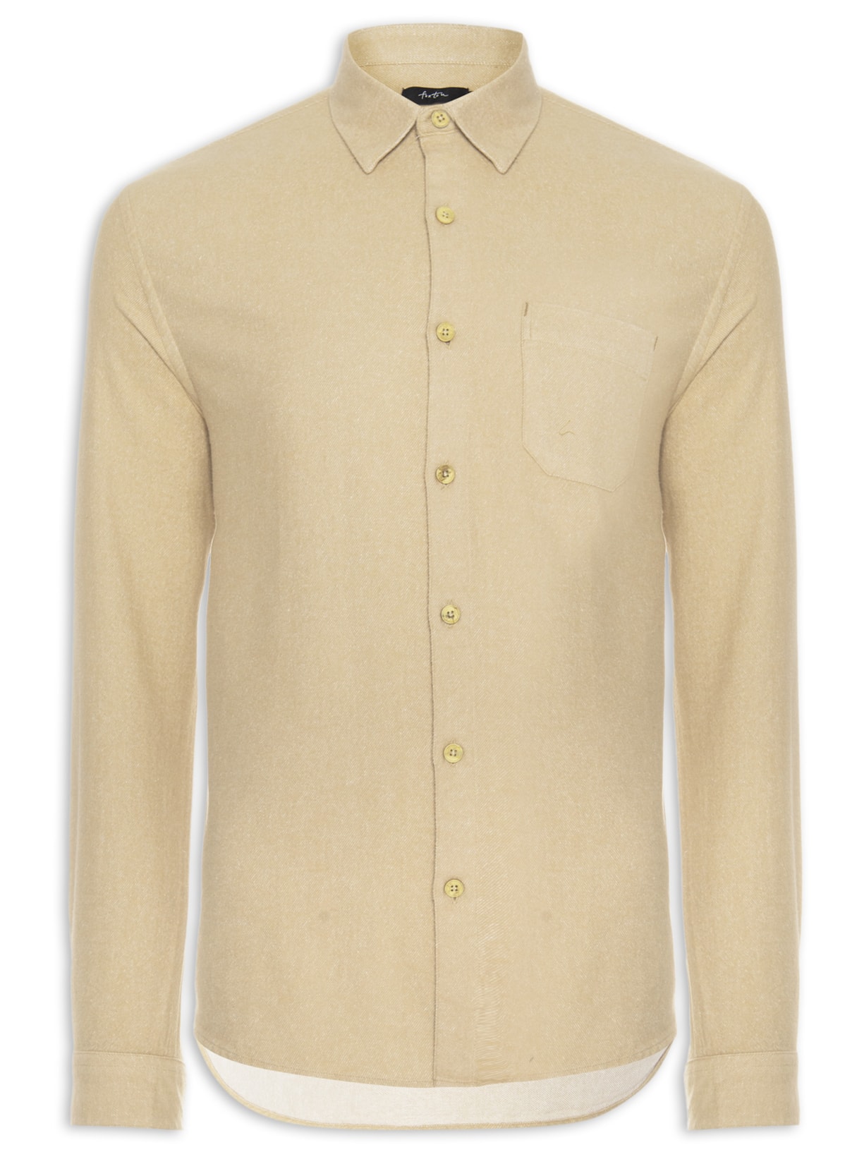 Camisa Masculina Manga Longa Flanela Londres - Bege