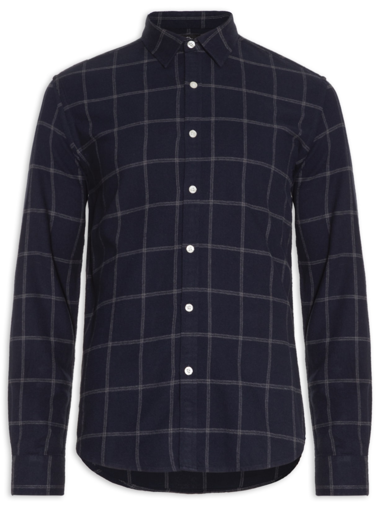 Camisa Masculina Manga Longa Flanela Sacramento - Azul