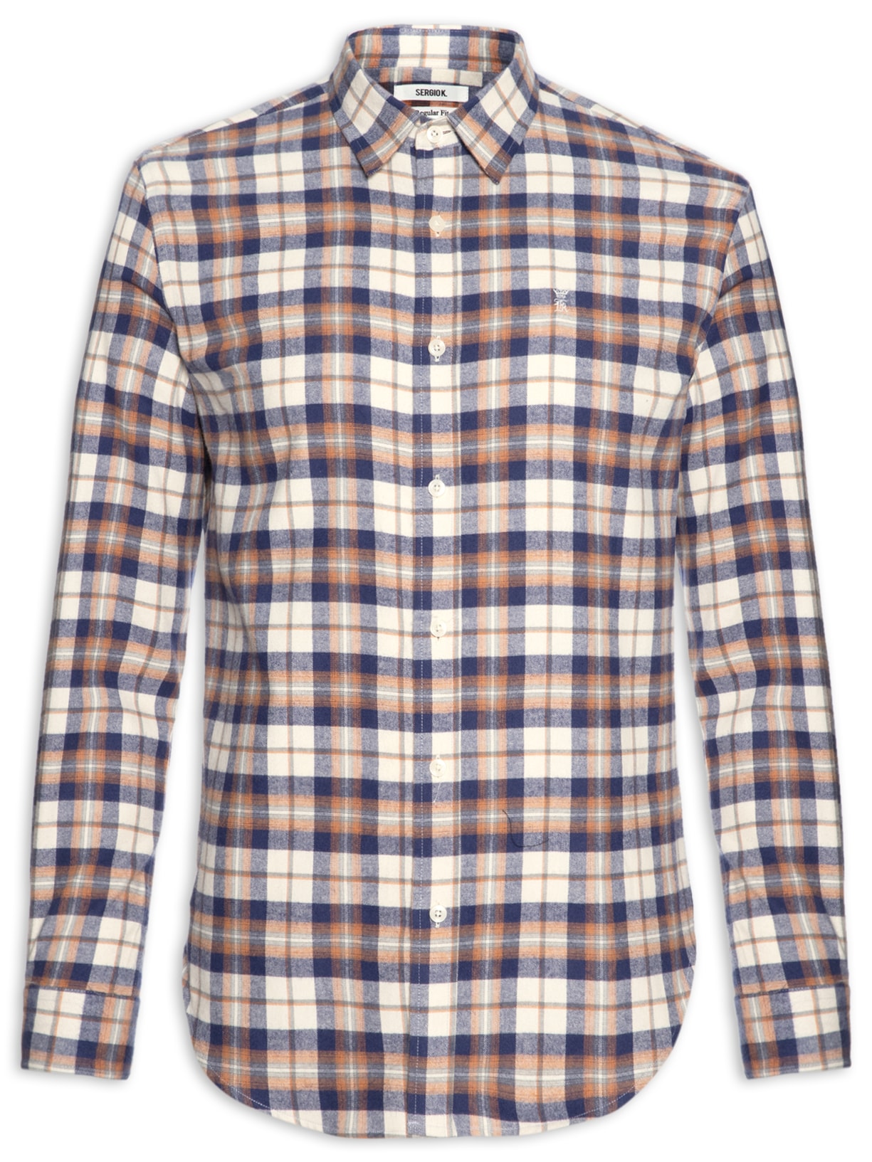 Camisa Masculina Manga Longa Flanela Xadrez - Azul