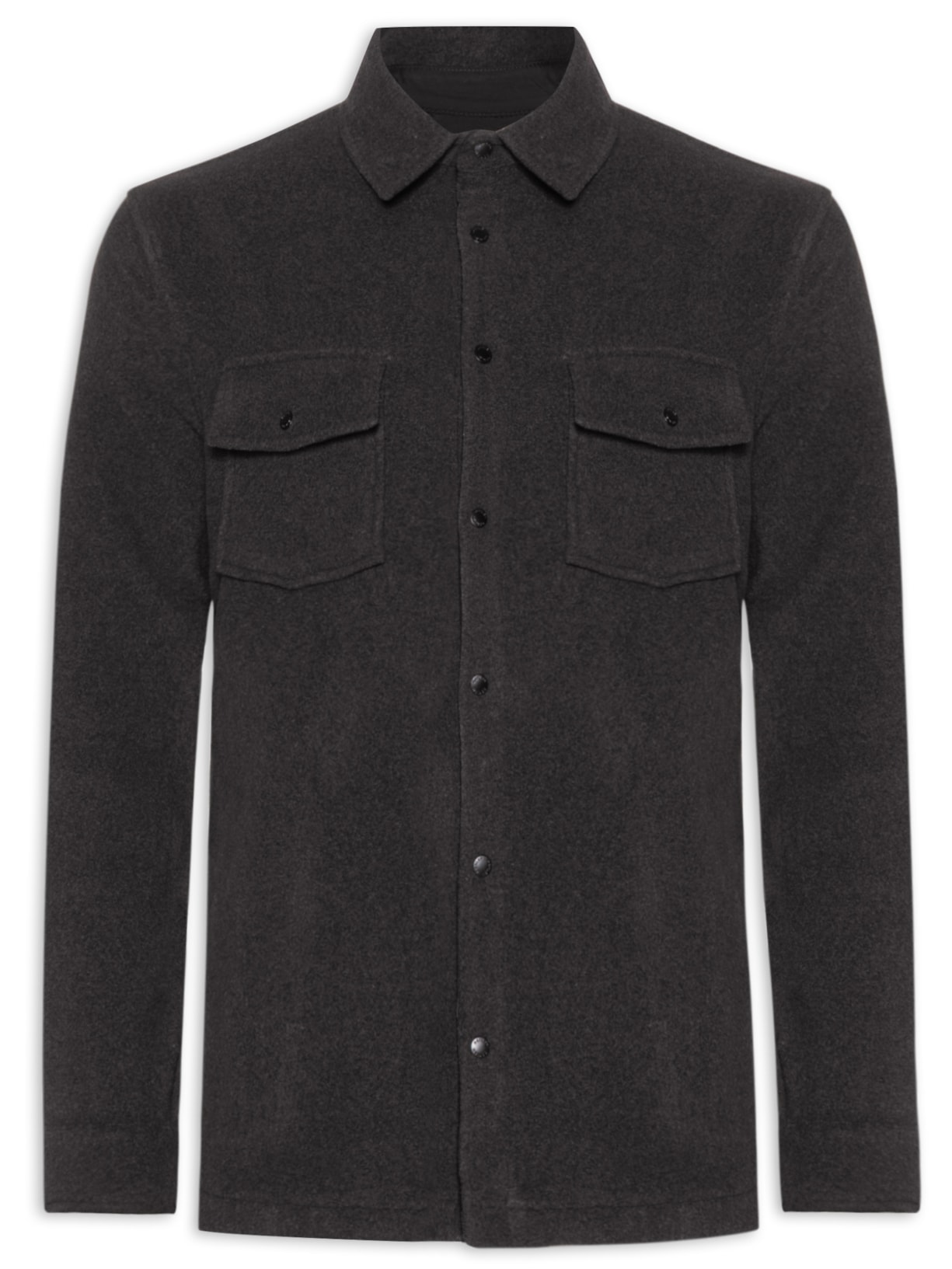 Camisa Masculina Manga Longa Fleece Jacket Trkk - Preto