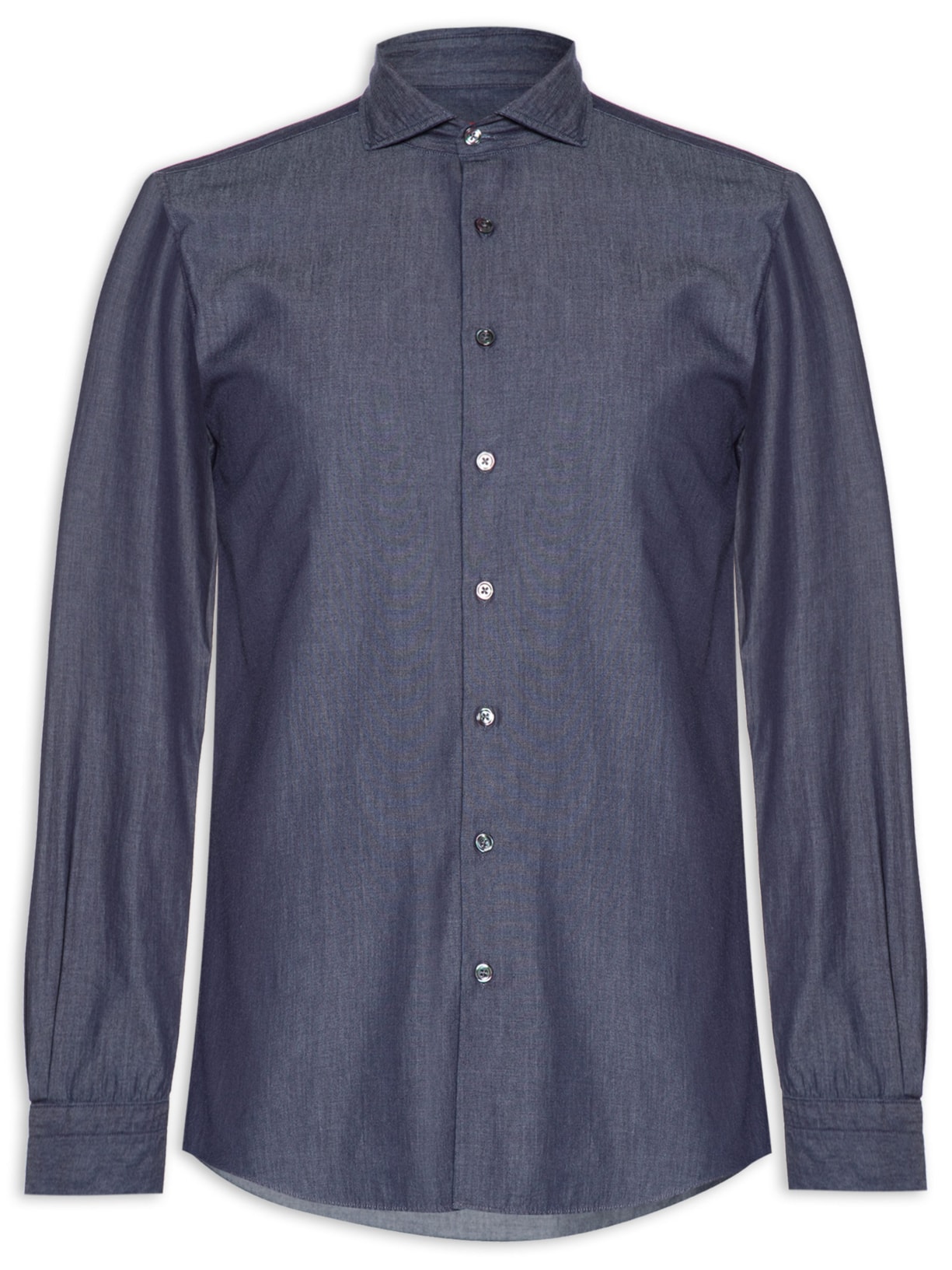 Camisa Masculina Manga Longa Indigo Premium Azul Paramount Alfaiataria