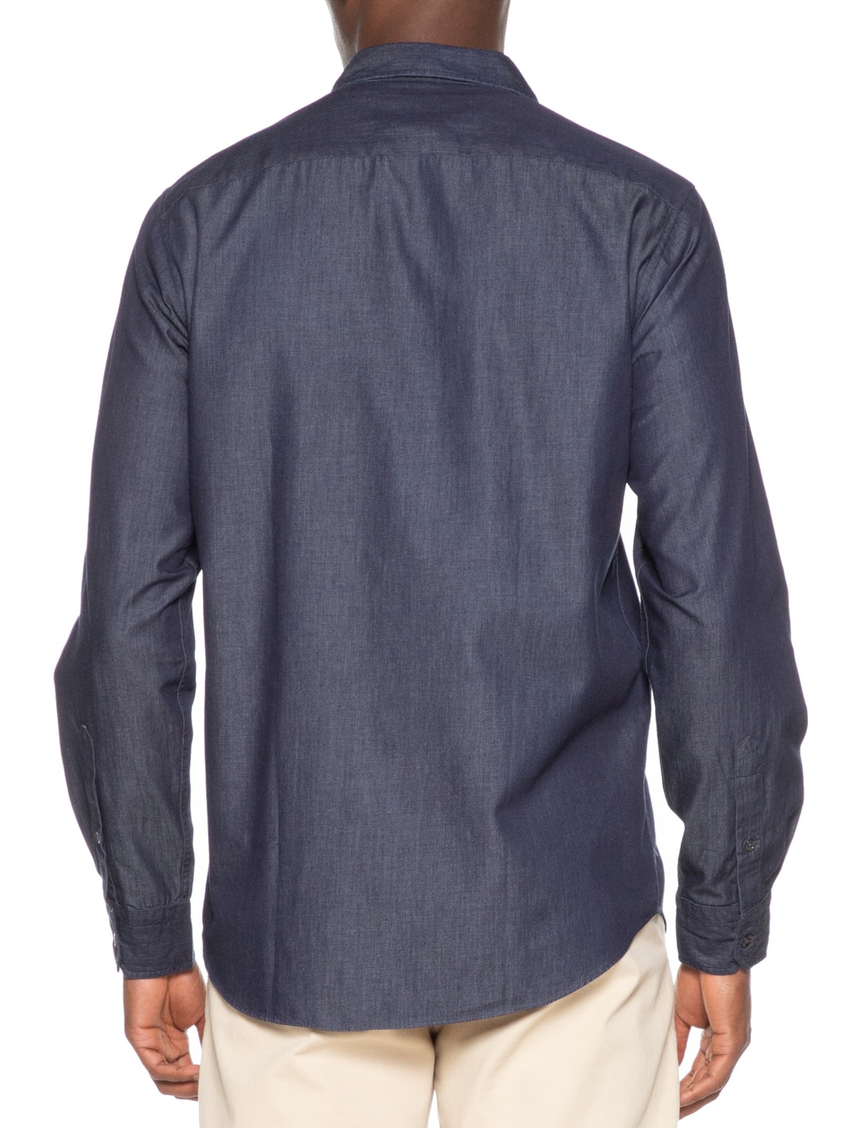 Camisa Masculina Manga Longa Indigo Premium Azul Paramount Alfaiataria