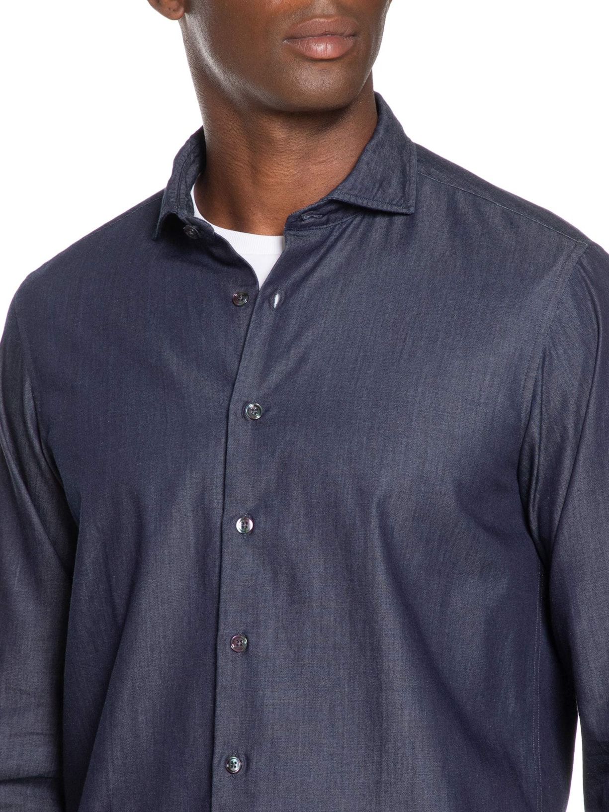 Camisa Masculina Manga Longa Indigo Premium Azul Paramount Alfaiataria