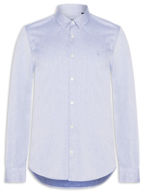 Camisa Masculina Manga Longa Kiro - Azul
