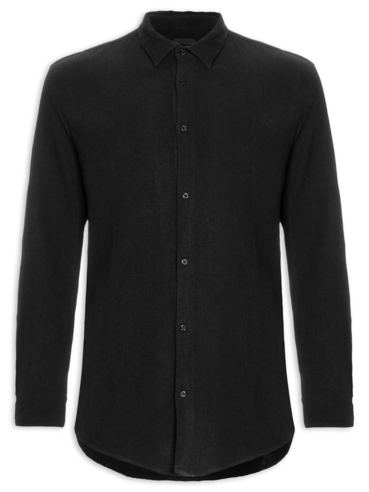 Camisa Masculina Manga Longa Kobe - Preto