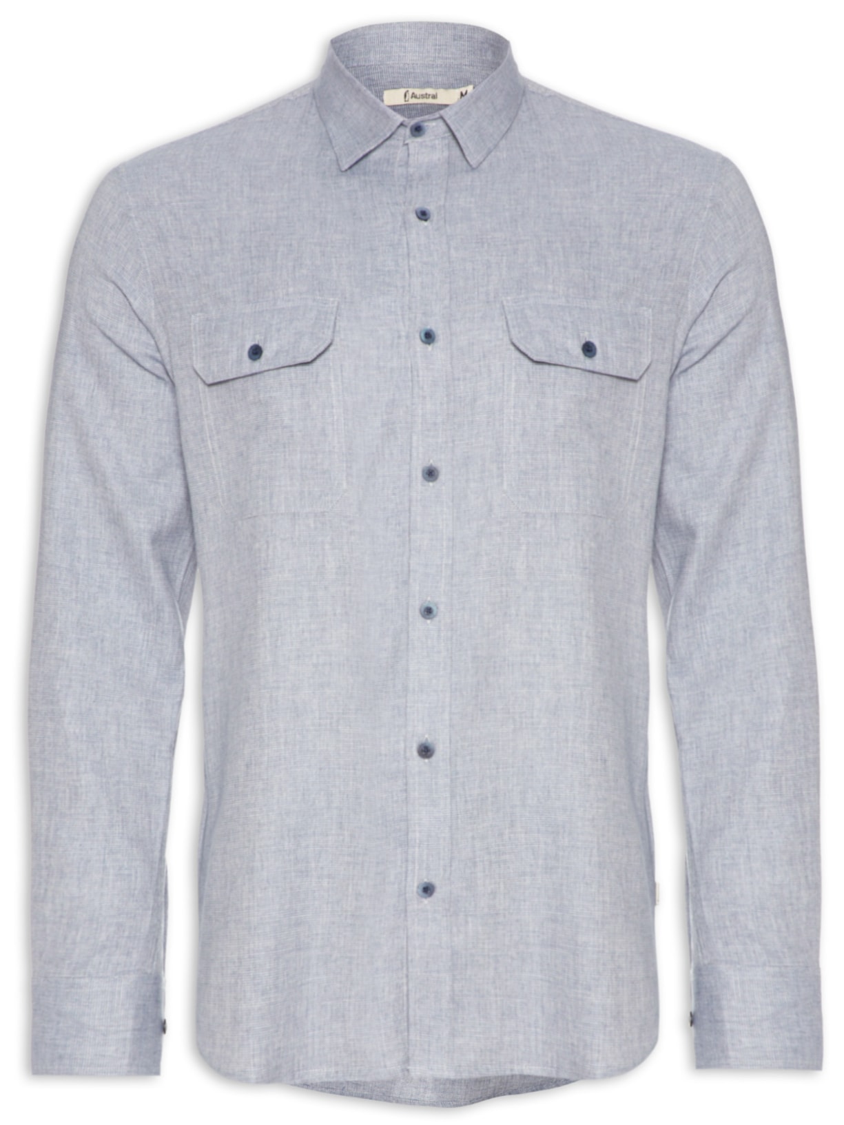 Camisa Masculina Manga Longa Lagos - Azul