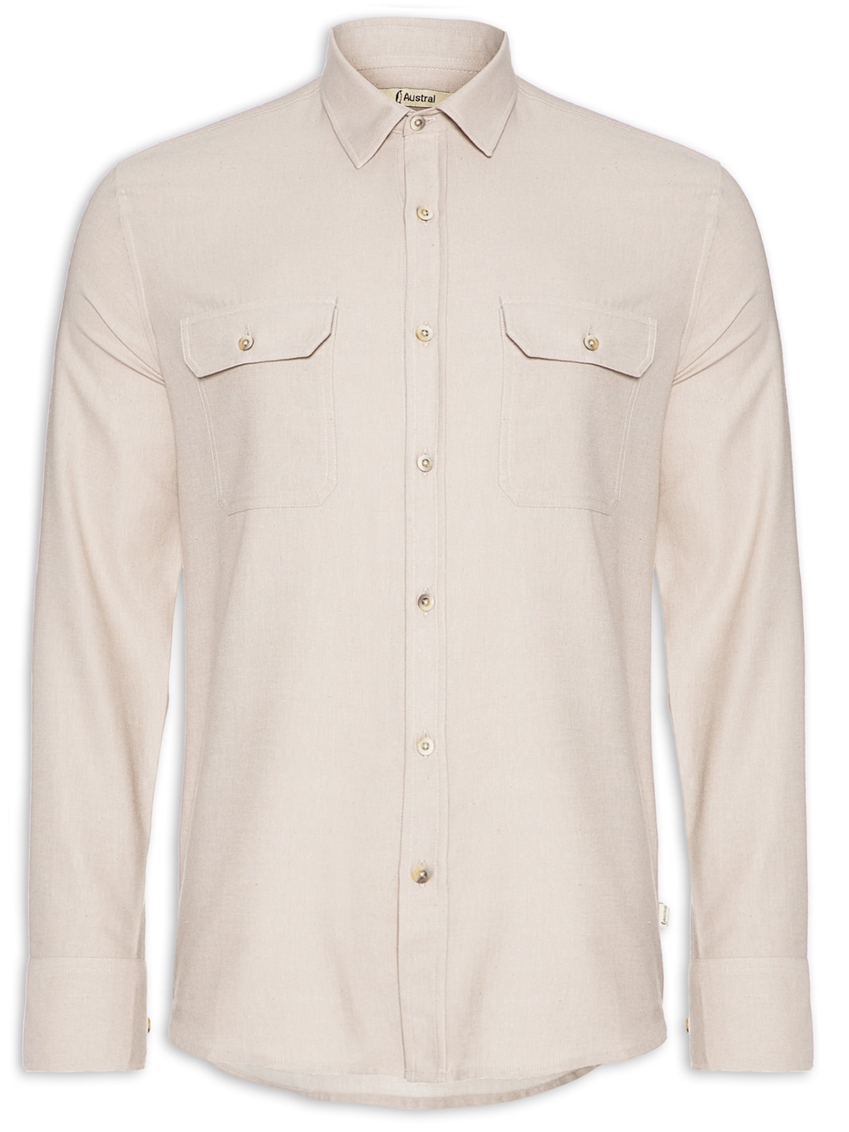 Camisa Masculina Manga Longa Lagos - Bege