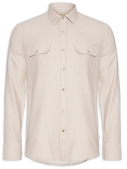 Camisa Masculina Manga Longa Lagos - Bege