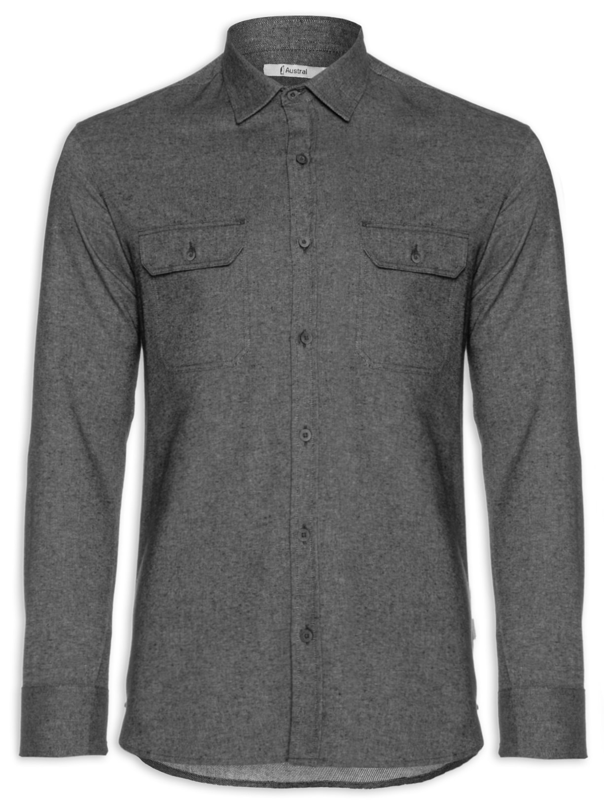 Camisa Masculina Manga Longa Lagos - Cinza