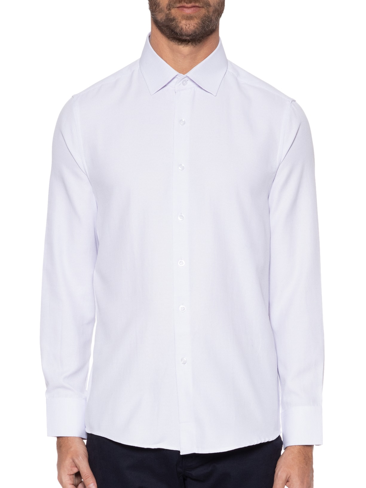 Camisa Masculina Manga Longa Lilás '2 Essential