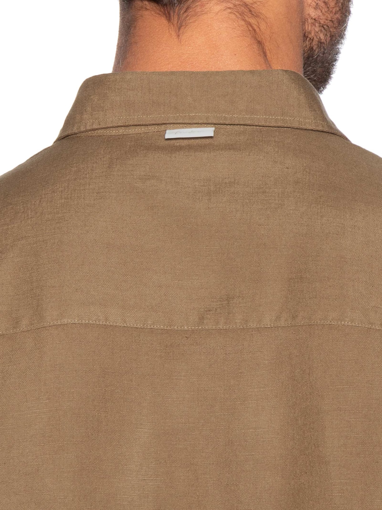 Camisa Masculina Manga Longa Linho Enseada New Marrom Foxton